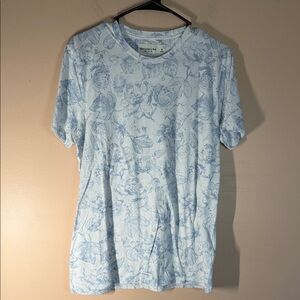 Abercrombie & Fitch Light Blue Floral Crew Tee